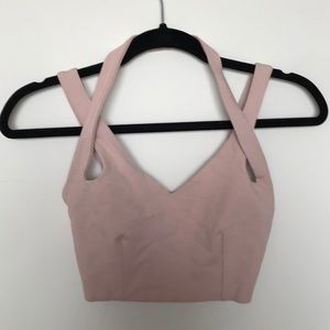 Light pink crop top CLEAVAGE!!!